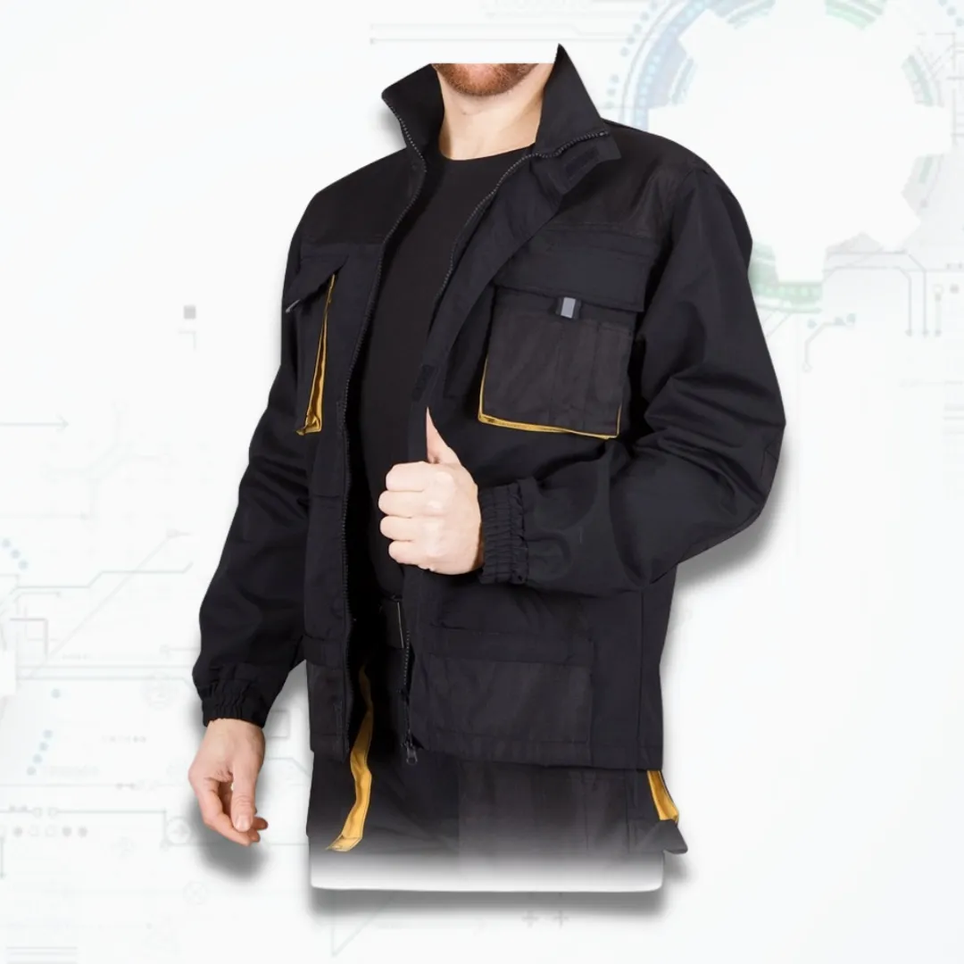 Foreco Black/Yellow KRT - Montérkový kabát (D124)
