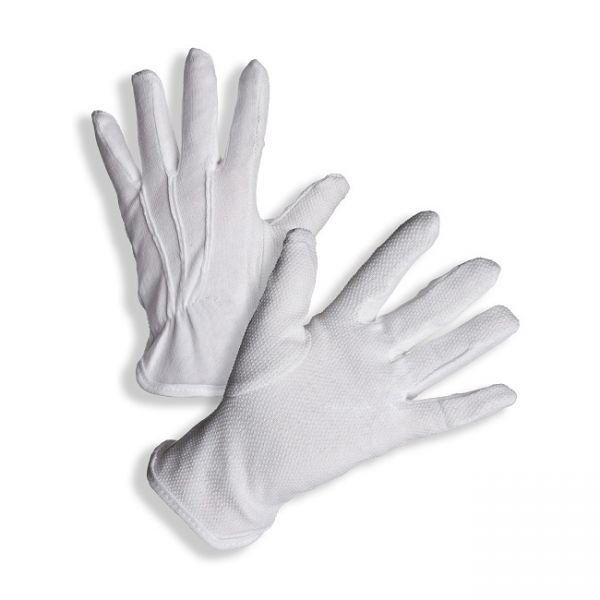 Pracovné rukavice 100% textilné s PVC terčíkmy