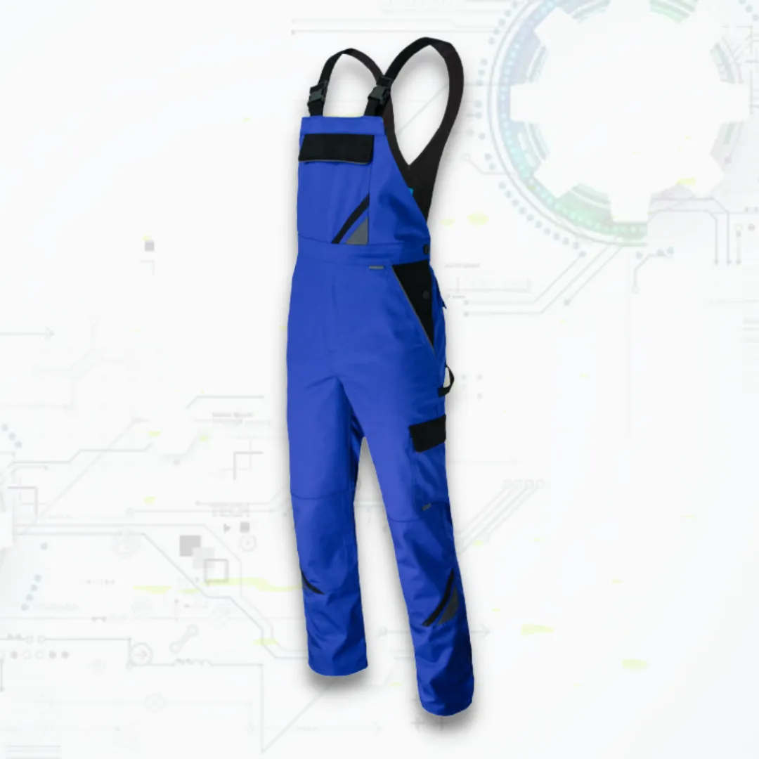 Professional Blue ORG Montérkové pracovné nohavice na traky (D112)