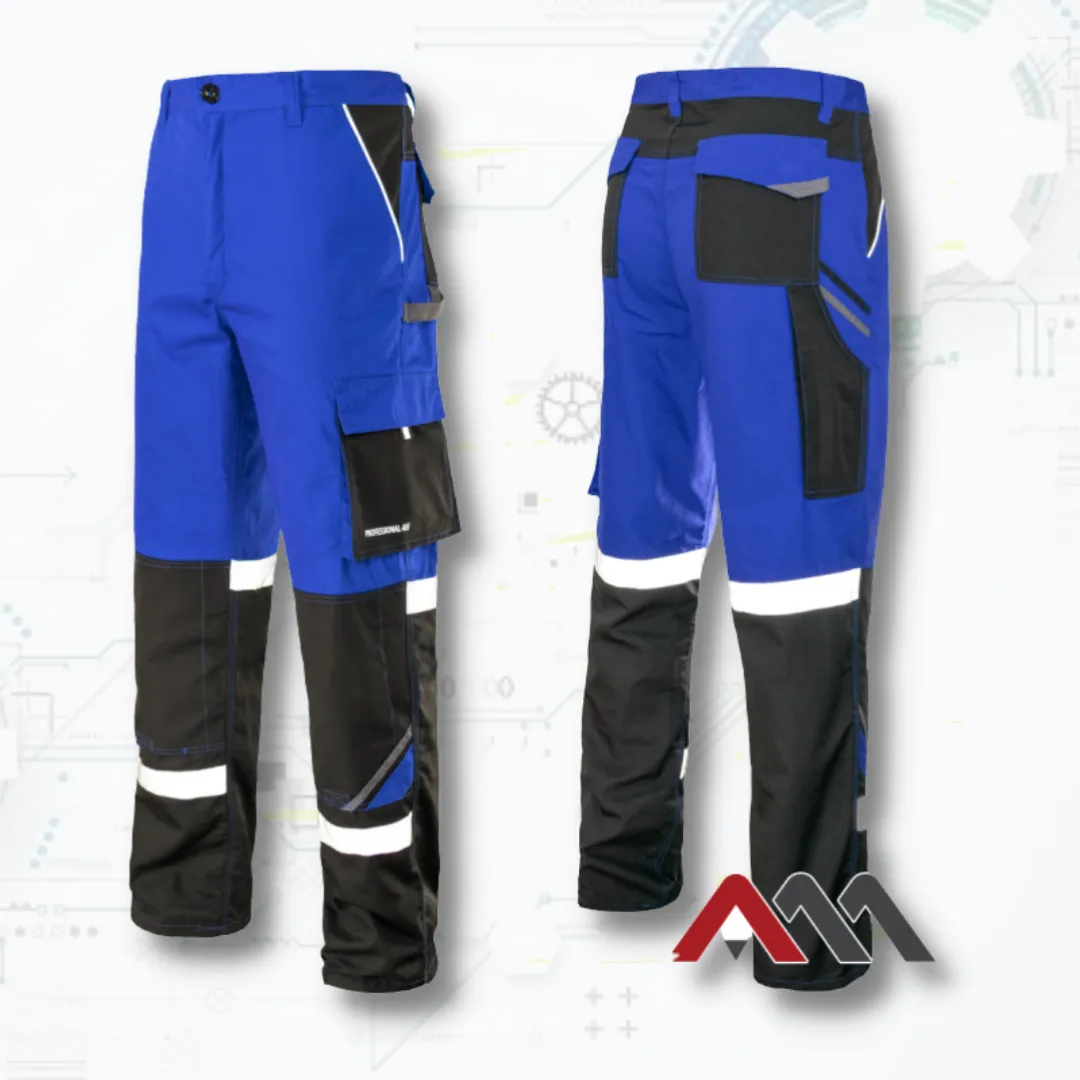 Professional-Ref Blue SPD Montérkové pracovné nohavice do pása (D114)