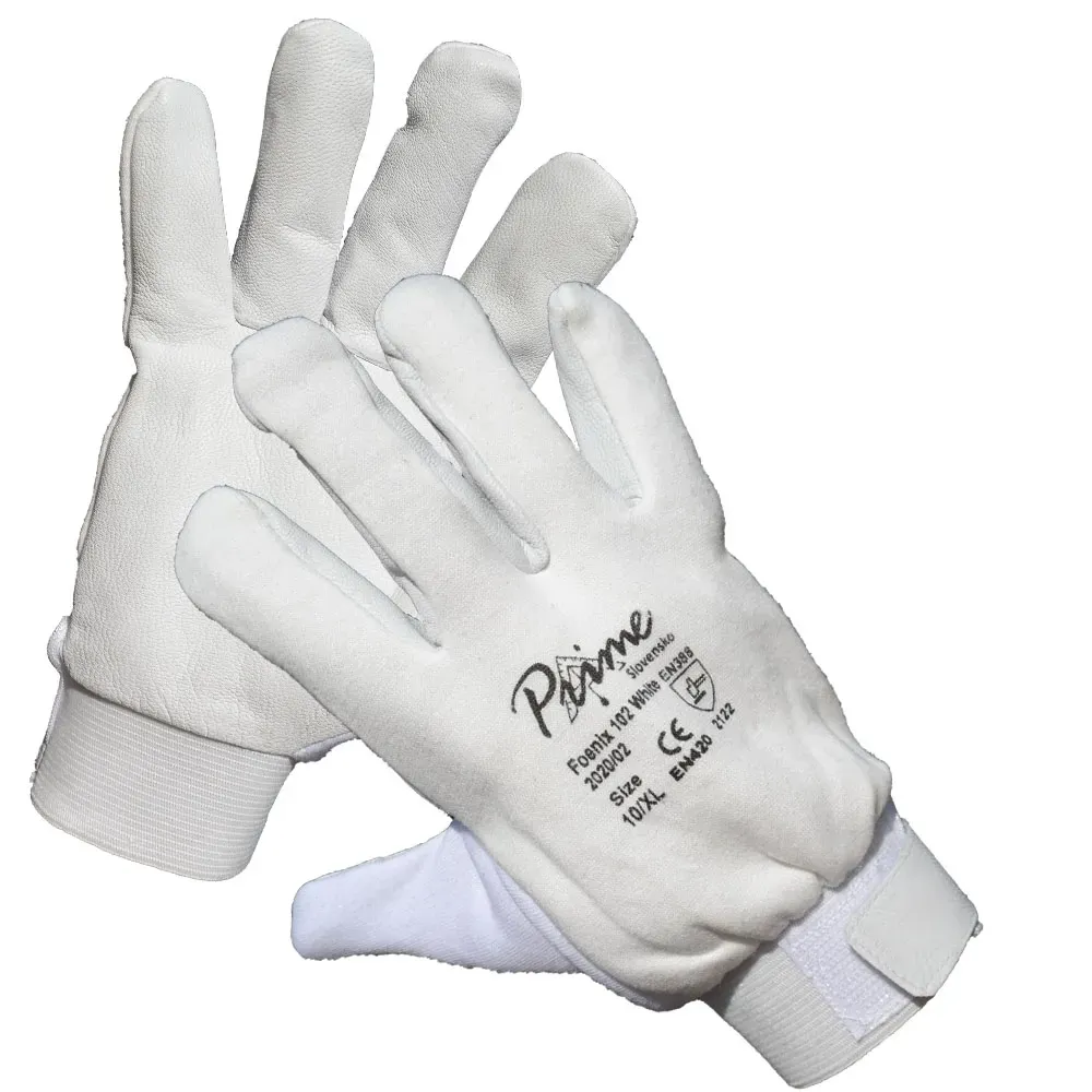 Pracovné rukavice kombinované Foenix 102 White z lícovky