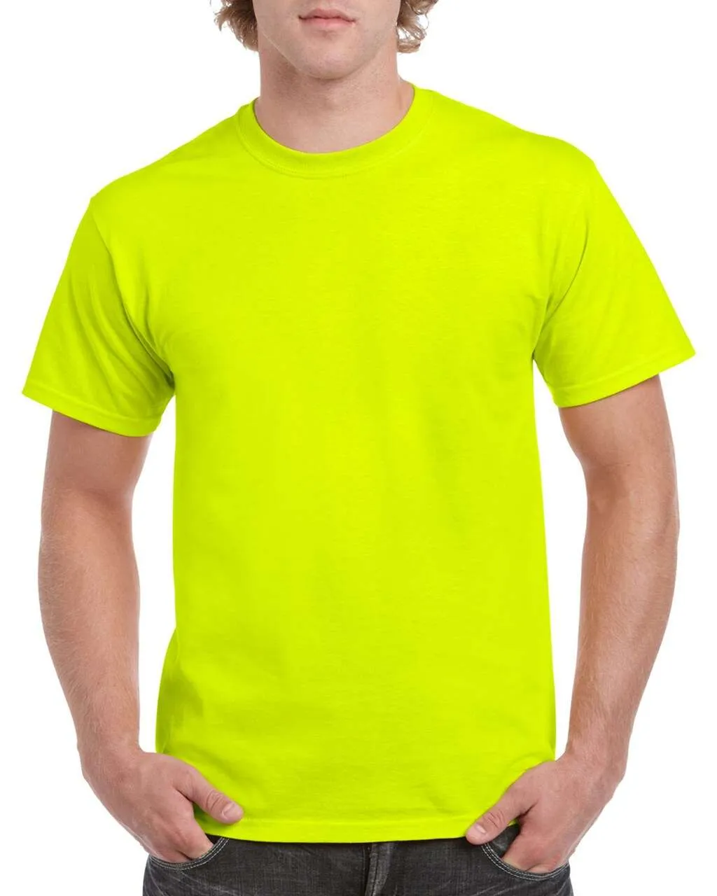 Gildan 5000 Safety Green Pracovné Tričko z krátkym rukávom