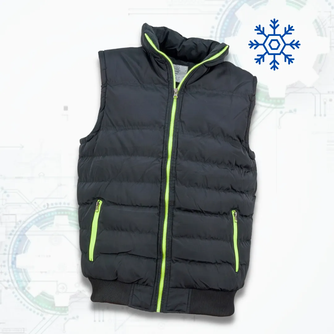 Urgent BR-1430 Zimná zateplená vesta (čierna / neónová)