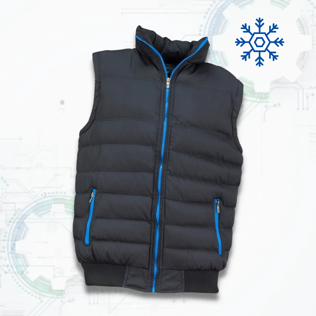 Urgent BR-1430 Zimná zateplená vesta (čierna / modrá)