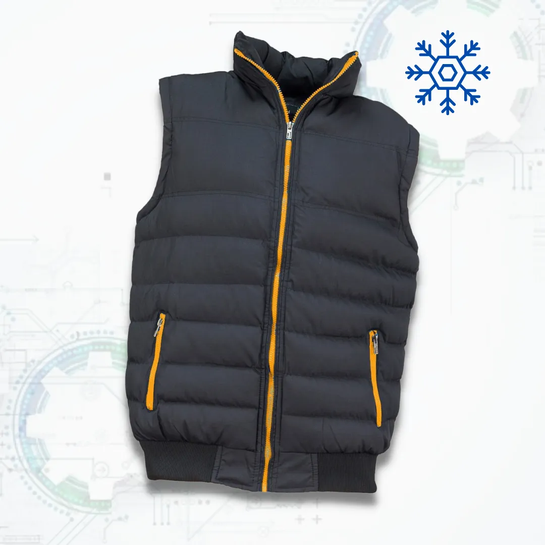 Urgent BR-1430 Zimná zateplená vesta (čierna / oranžová)