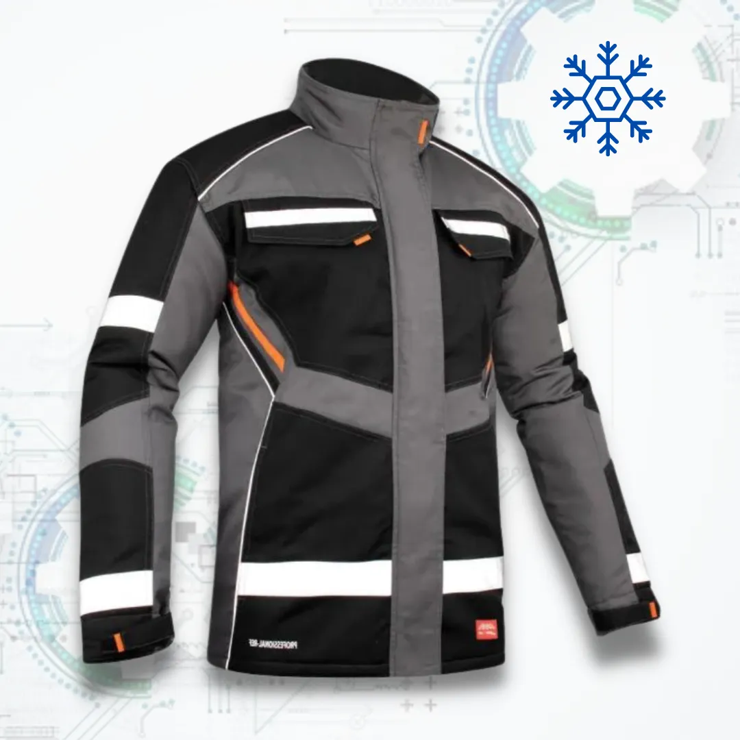 Professional-Ref Grey Zimná pracovná bunda KRT-W-L (sivá/čierna)