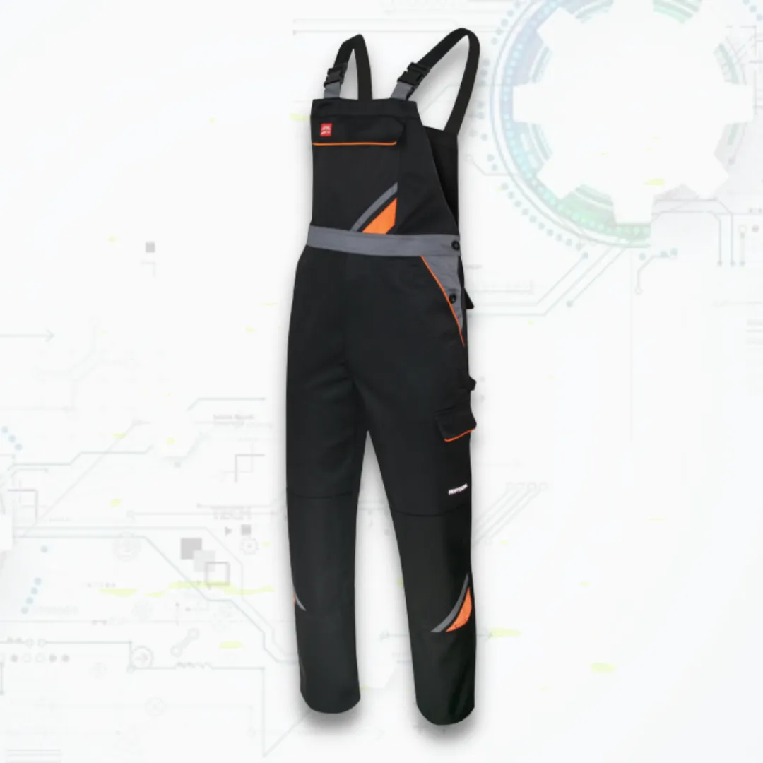 Professional Black ORG Montérkové pracovné nohavice na traky(D113)