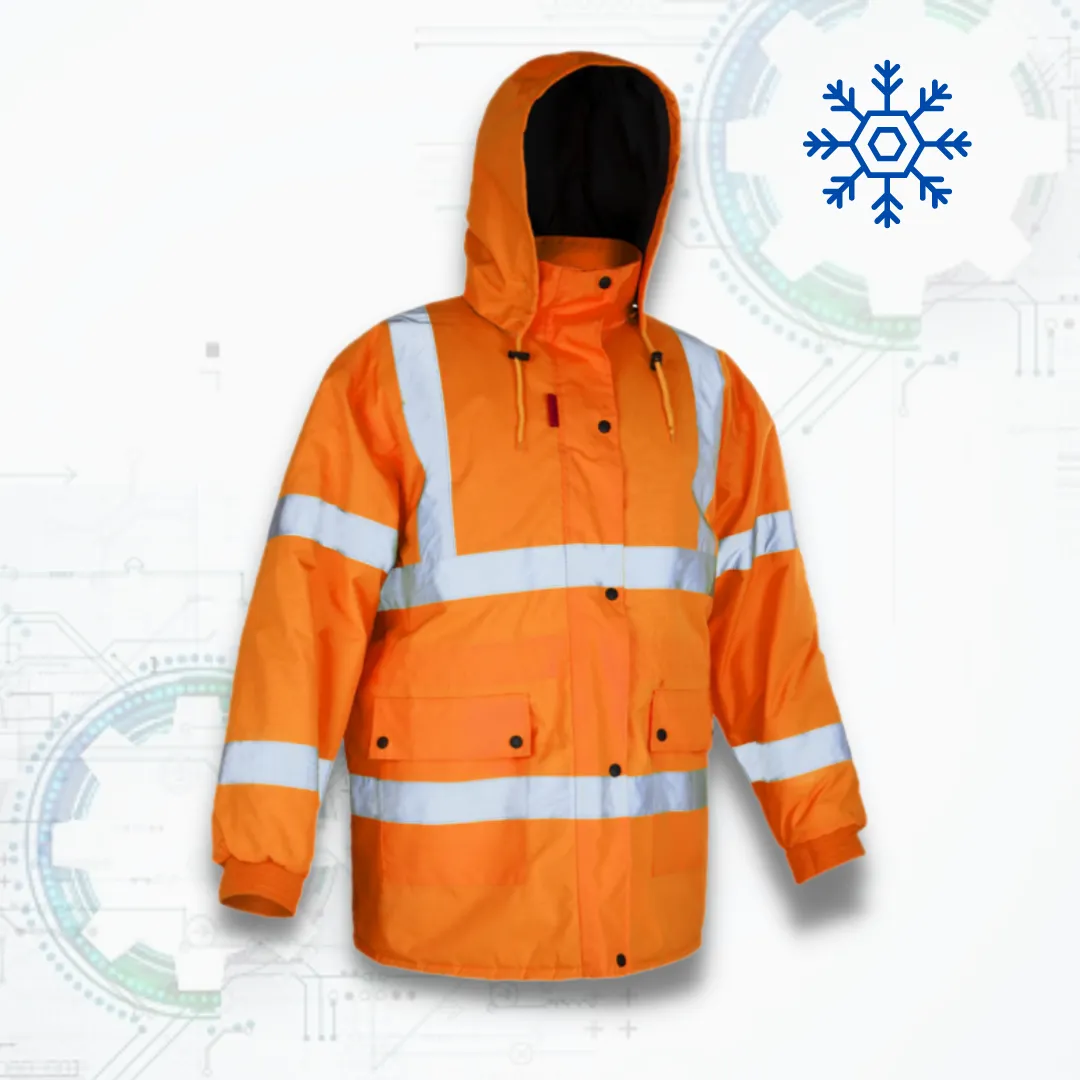 FLASH Winter Orange Long KRT - Zimná pracovná bunda