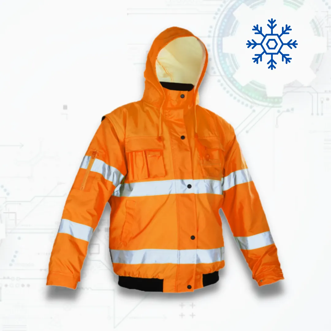 FLASH Winter Orange Short KRT Zimná pracovná bunda