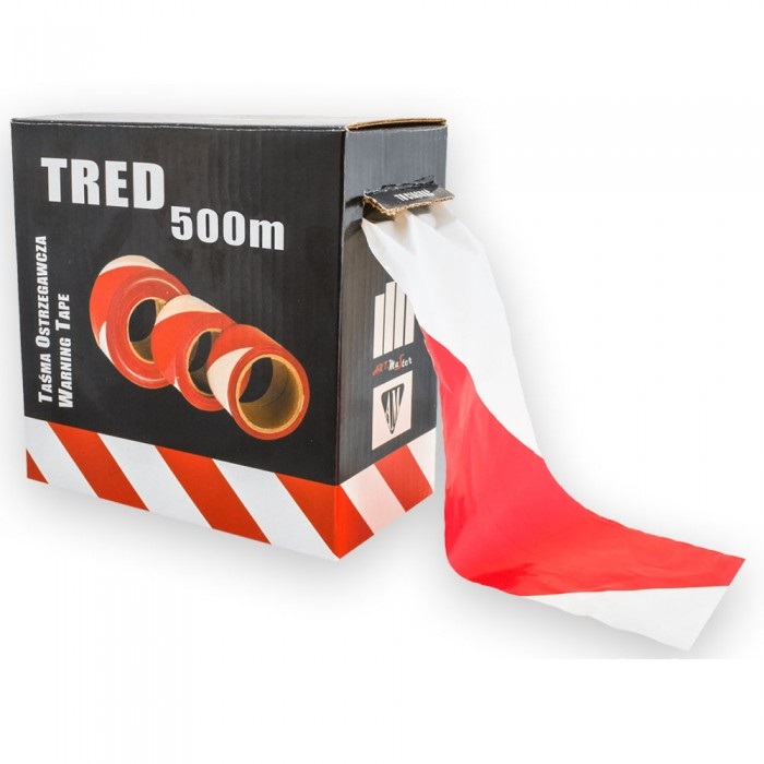 Výstražná páska TRED 500 BOX (Red+White, 500 m)