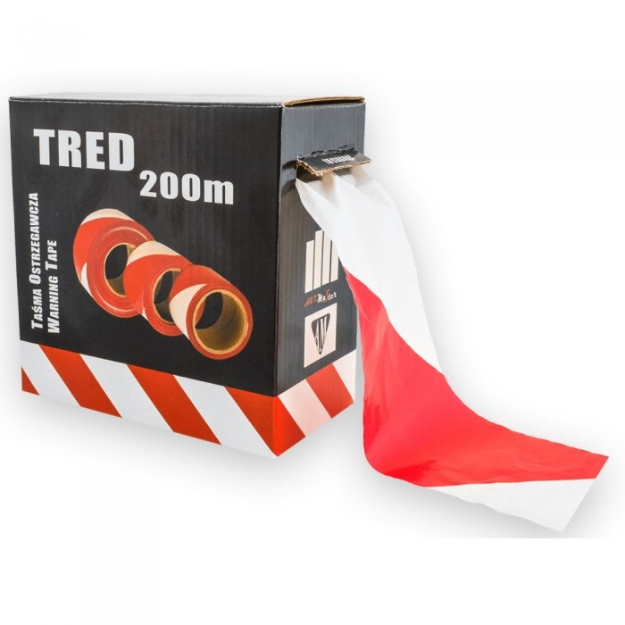 Výstražná páska TRED 200 BOX Red+White, 200 m