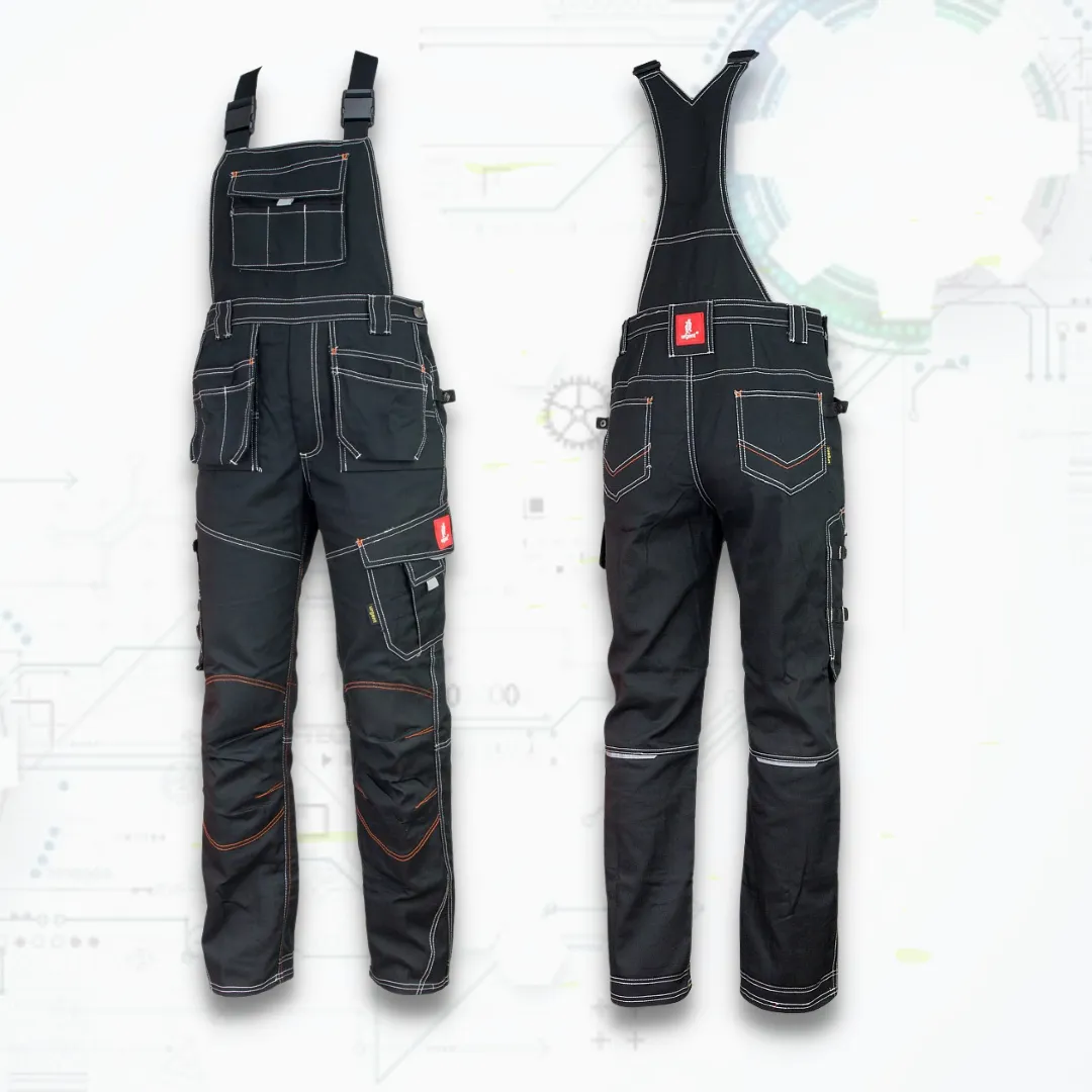 Urgent Black ORG Montérkové pracovné nohavice na traky